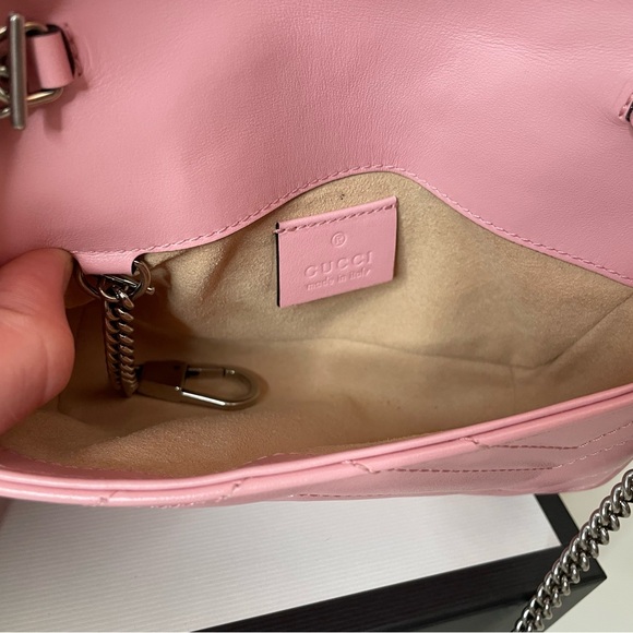 Pink Gucci Marmont 2.0 Supermini Handbag - Picture 13 of 15